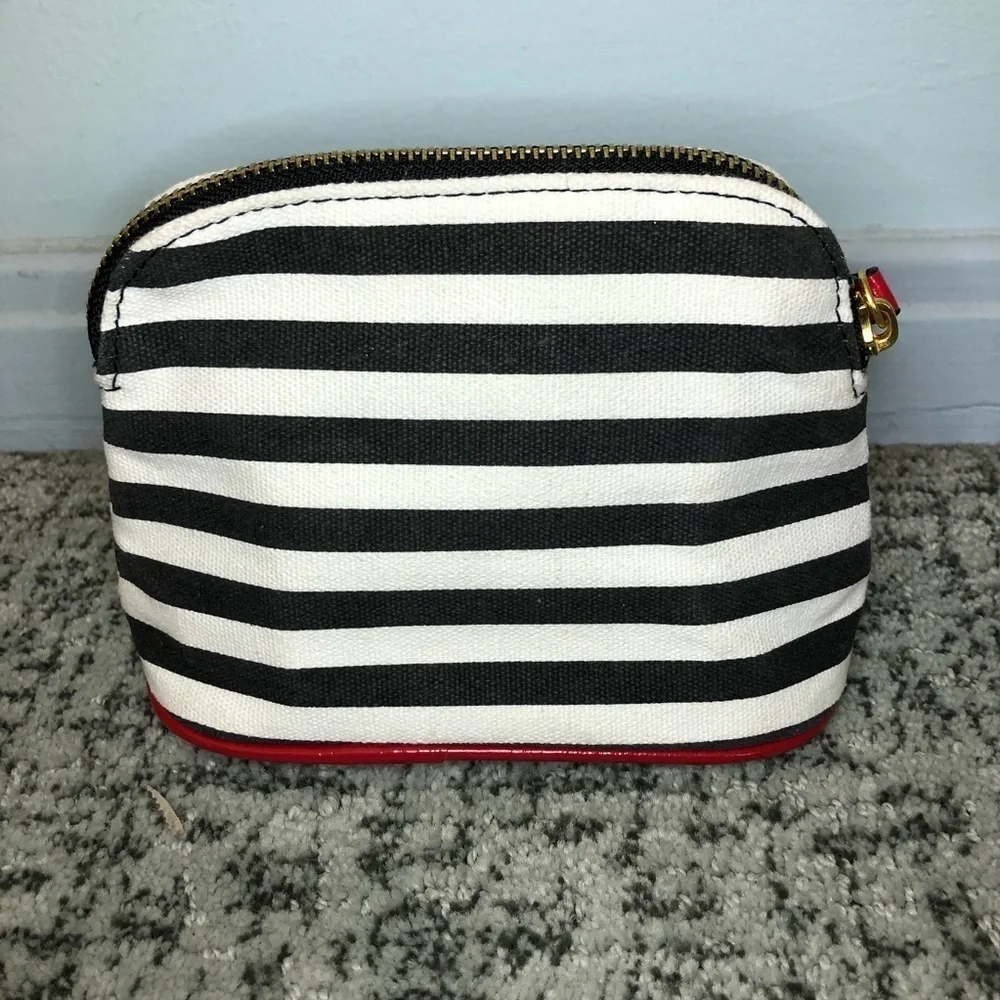 Sephora Black & White Striped Cosmetic Bag